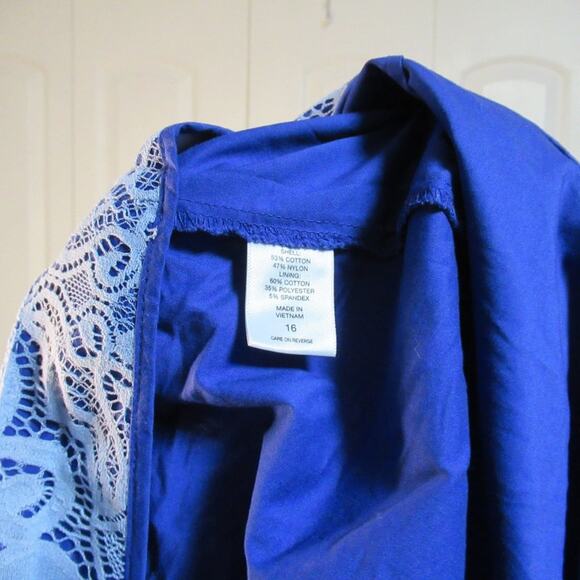 New York & Company Blue Lace Short Skirt - Picture 3 of 4